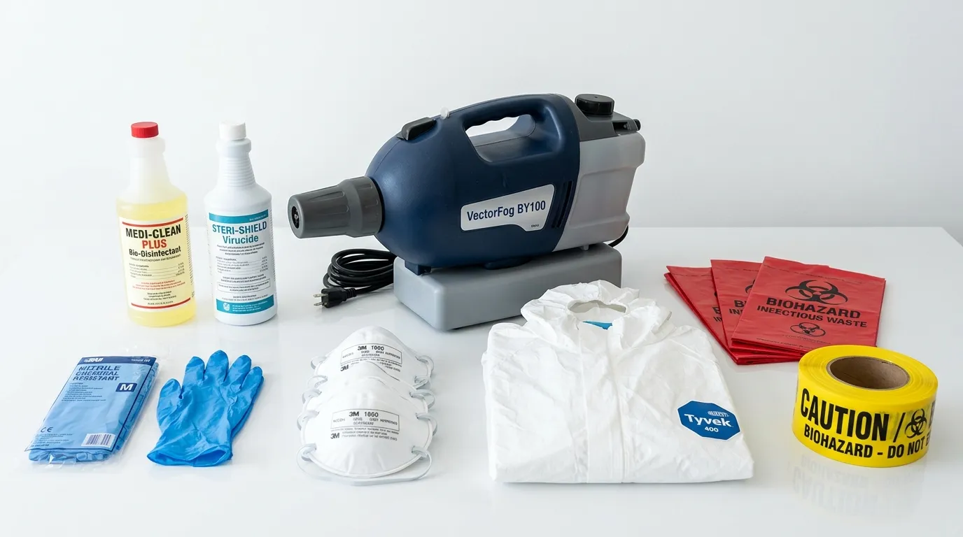 Professional biohazard remediation crew working in New Kensington